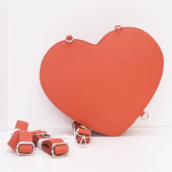 Em & Sprout Jack-O-Lantern Heart Convertible Crossbody Bag Backpack Orange NWOT - Picture 4 of 16